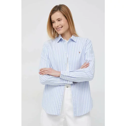 Polo Ralph Lauren Pamučna košulja za žene, regular, s klasičnim ovratnikom