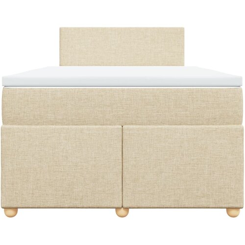  Krevet box spring s madracem krem 120 x 190 cm od tkanine Slike