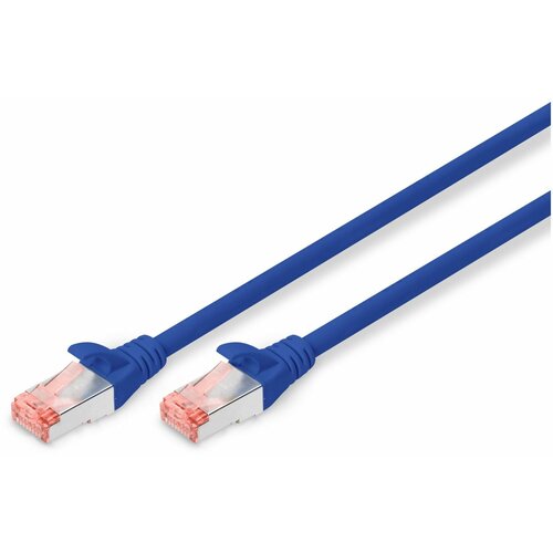 Digitus DK-1644-030/B RJ45 omrežni kabel CAT6 S/FTP 3 m modra brez halogena, zviti pari, z za&scaron;čitnim zapornim zatičem, ognjevaren 1 kos, (21218911) Cene
