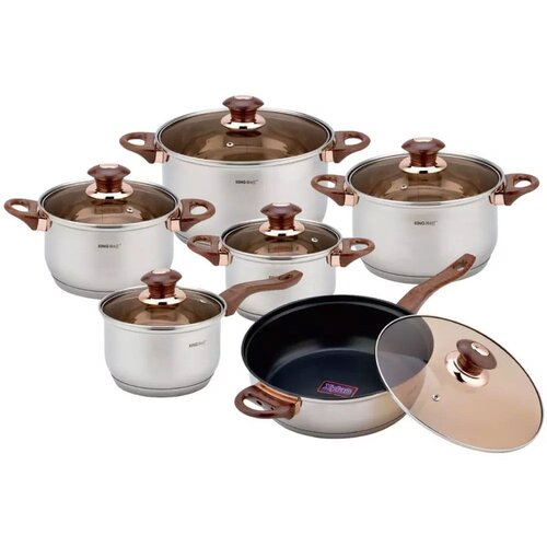 Shumee SET JEKLENIH LONČEK 12 ELEMENT. KINGHOFF KH-1768 ROSEGOLD, (21385582) Cene
