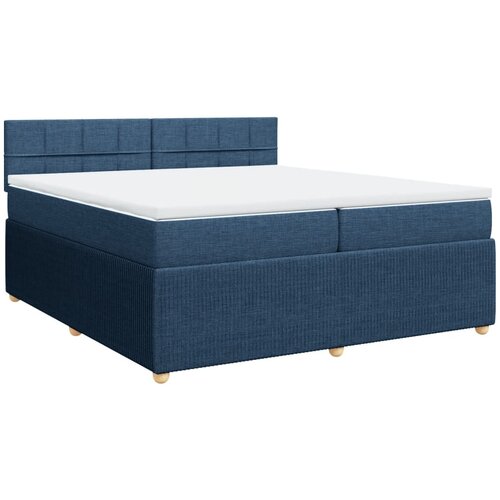 VidaXL Box spring postelja z vzmetnico modra 200x200 cm blago, (21308889) Slike