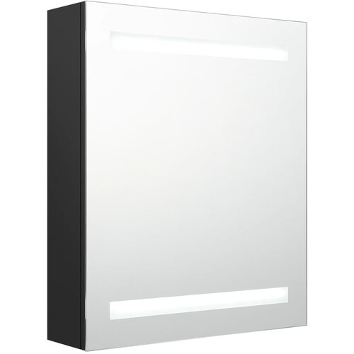 Maison Chic LED Kopalni&amp;scaron;ka omarica - Kopalni&amp;scaron;ki kabinet z ogledalom črna 50x14x60 cm, (21795017) Slike