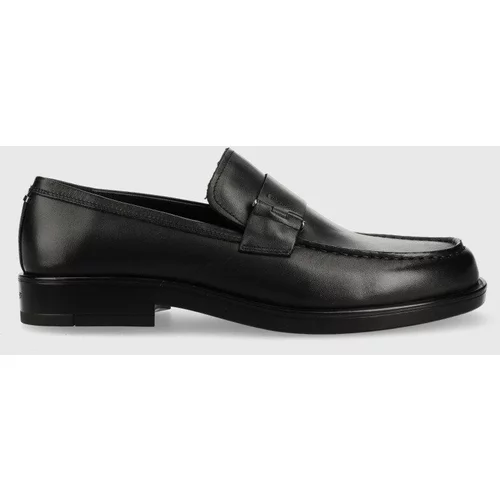 Calvin Klein Kožne mokasinke Hardware Loafer Sm Lth za muškarce, boja: crna