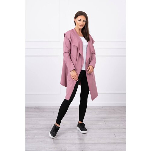 Kesi Cape with loose hood dark pink Cene
