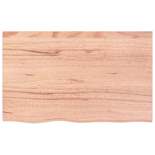  Zidna polica svjetlosmeđa 80x50x(2-6) cm obrađena hrastovina Slike