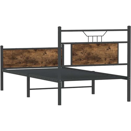 VidaXL okvir kreveta bez madraca dimljena boja hrasta 80x200 cm drveni Slike