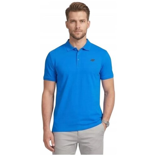 4f Polo majice kratki rokavi M0770NIEBIESKA Modra Slike