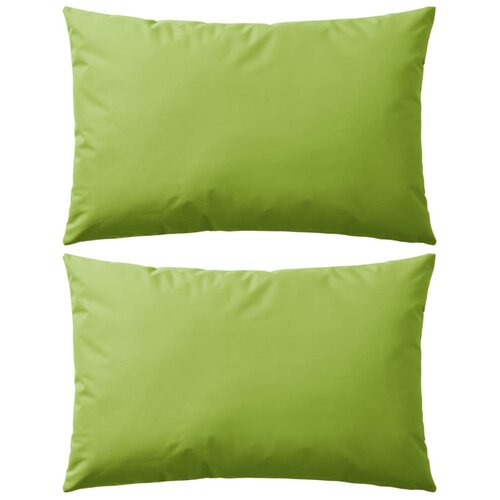 VidaXL Zunanje blazine 2 kosa 60x40 cm jabolčno zelene, (20768843) Slike
