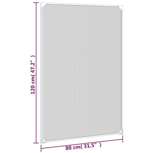  Magnetski prozorski zaslon protiv insekata bijeli 80x120 cm Slike