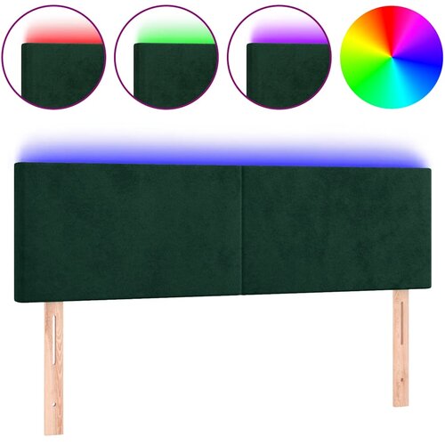  LED uzglavlje tamnozeleno 144x5x78/88 cm bar&amp;scaron;unasto Slike
