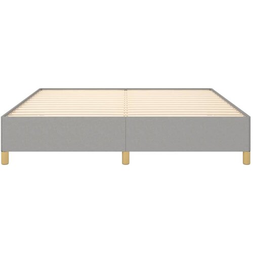  Okvir za krevet s oprugom svjetlosivi 180x200 cm od tkanine Slike