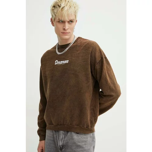 Kaotiko Bombažen pulover rjava barva, AM019-01-G002