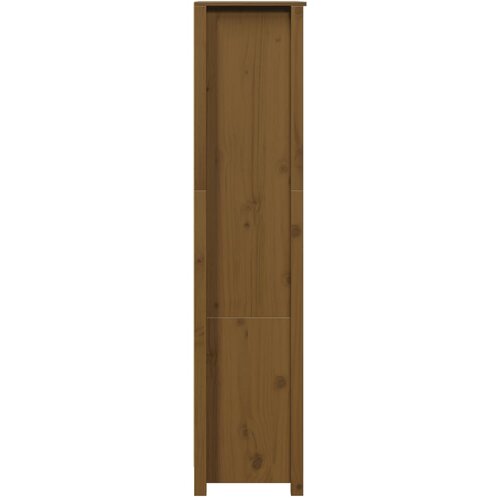  Visoka komoda boja meda 80 x 35 x 154 cm od masivne borovine Slike