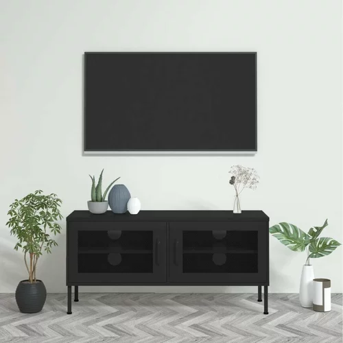 TV omarica črna 105x35x50 cm jeklo, (20620091)