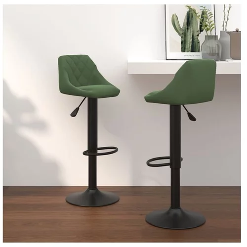  Barski stolčki 2 kosa temno zelen žamet