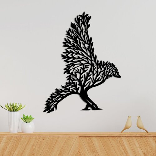 Wallity zidna dekoracija crow, 55 x 42 cm, crna Cene