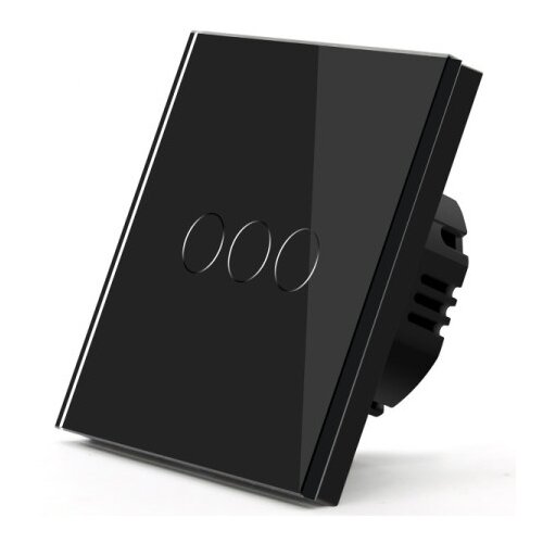 Exeshop wi-fi pametni prekidač 3g tuya crni (WiFi touch switch) ( ss008 ) Cene