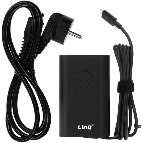 LINQ Polnilnik za prenosni racunalnik s prikljuckom USB-C, napajalni kabel 65 W, - crn, (20650728)