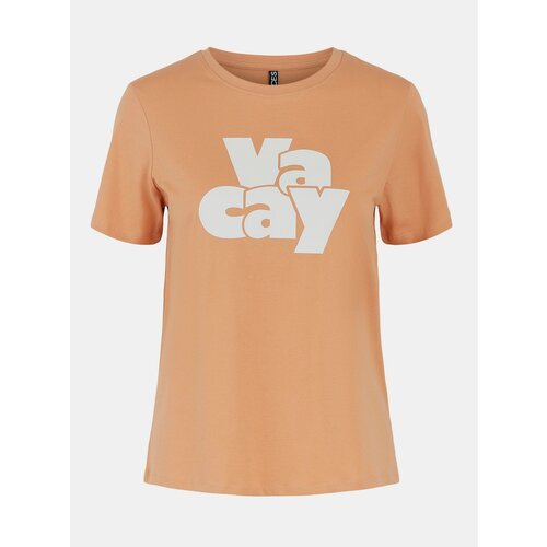 Pieces Orange T-shirt with print Tamaris - Women Cene