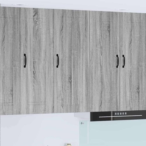 VidaXL Zidni kuhinjski ormarić s policom Siva Sonoma 40 x 31 x 100 cm Slike