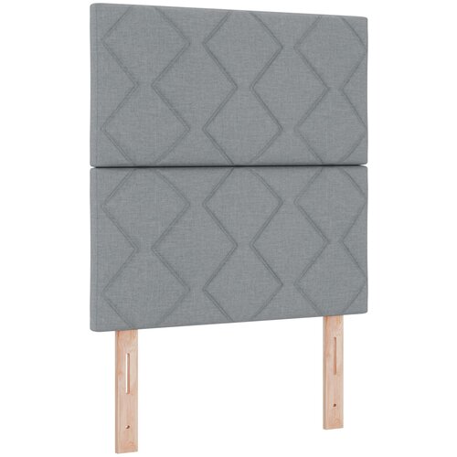 vidaXL Box Spring Krevet s Madracem - Svjetlosiva, 80x200 cm, Tkanina Cene