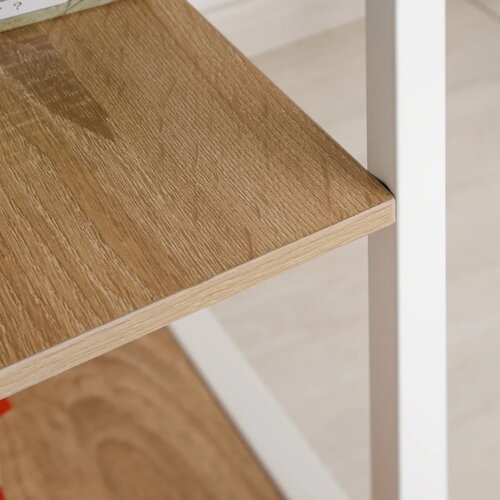  Sklopivi stol radni stol pomoćni stol uredski stol mobilni računalni stol s kotačima MDF prirodni 107 x 55 x 76 cm Slike