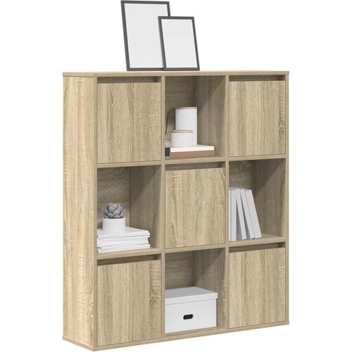  Regal za knjige boja hrasta 89x24x101,5cm od konstruiranog drva Slike