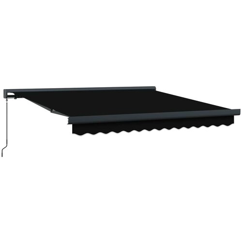  Povlačivi tende Crna 350 x 250 cm Platno i Aluminij Slike