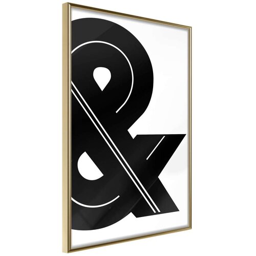  Poster - Ampersand (Black and White) 20x30 Slike