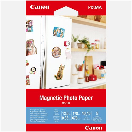 Canon Foto papir MG-101, magnetni, 10 x 15 cm, 5 listov, 670 gramov Cene