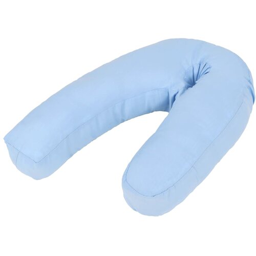 vidaXL Nosečniški vzglavnik J-oblike 54x(36-43) cm moder Cene