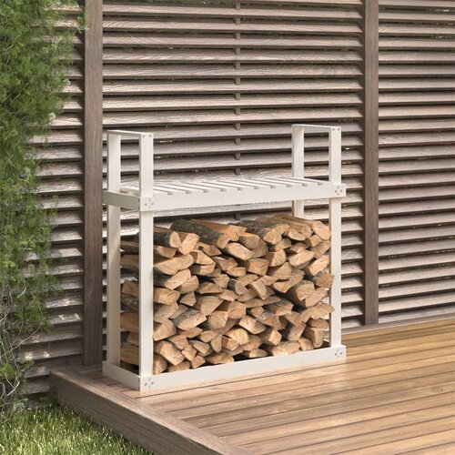 VidaXL Stalak za drva za ogrjev 110x35x108 5 cm od masivne borovine Slike