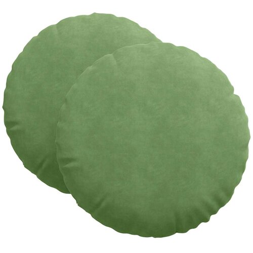 VidaXL Jastučići za sjedenje 2 pcs Svijetlo zelena &amp;Oslash; 40 x 13 cm Bar&amp;scaron;un - Svijetlo zelena &amp;Oslash;80 x 29 cm Slike