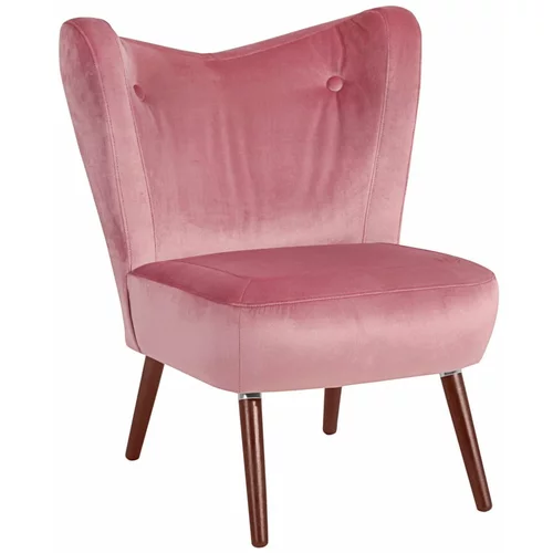 Max Winzer Ružičasta fotelja Sari Velvet