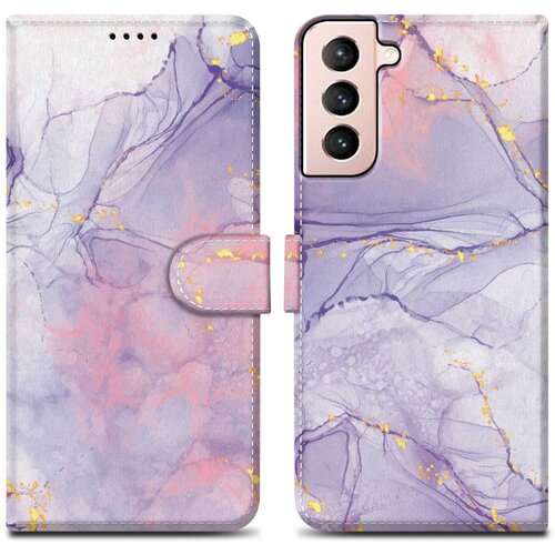  Ohišje, združljiv s Samsungom - Design Pink Purple Marmor št. 5 - Zaščitni pokrov z magnetnim zapiranjem, funkcijo stojala in režo za kartico, (20553580) Cene