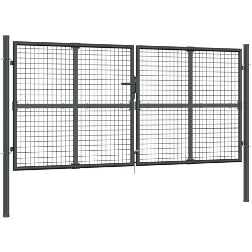 vidaXL Mrežasta vrtna vrata antracitna 300x175 cm pocinkano jeklo, (20768688) Cene