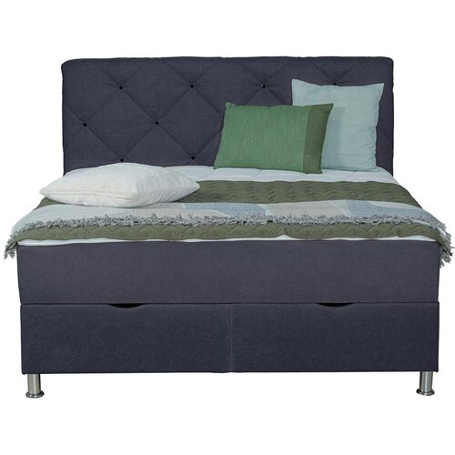 Modern Living Postelja Z Vzmetnico Black Diamant, Antracit, 180x200 Slike