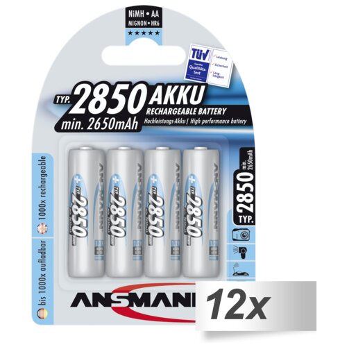 Ansmann 12x4 NiMH bat. 2850 Mignon AA 2650 mAh Cijene