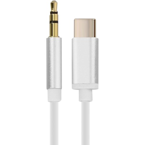 AVIZAR USB C prikljucek 3,5 mm mo&amp;scaron;ki kabel pomožni avdio adapter 1 m - bel, (20618072) Slike