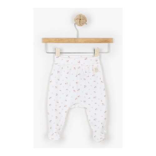 Just kiddin baby otroške dolge hlače s stopali cherry white Cene