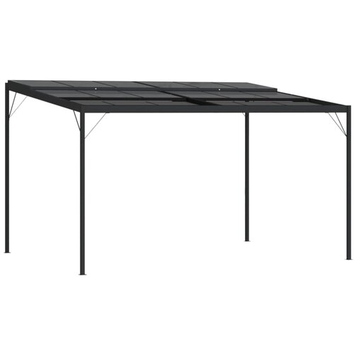 vidaXL Paviljon s streho antracit 4x3x2,5 m aluminij in jeklo Cene