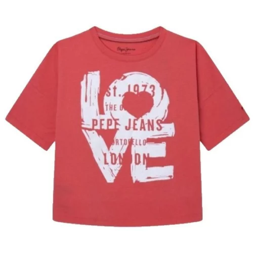 Pepe Jeans Majice s kratkimi rokavi - Rdeča