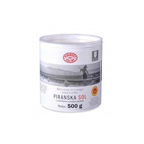SOLINE Pridelava soli d.o.o. Piranska sol z za&amp;scaron;čiteno označbo porekla 500 g Slike