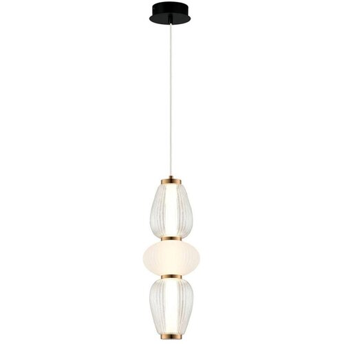  LED luster na sajli SHINY LED/17W/230V beli/zlatni Slike