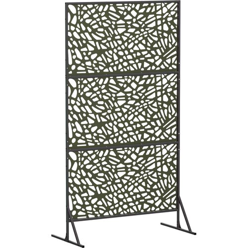  Zaslon za privatnost 100 x 50 x 180 cm Čelik Maslinastozelena Slike