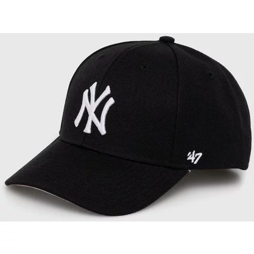 47 Brand Otroška baseball kapa MLB New York Yankees črna barva, BMVP17WBV