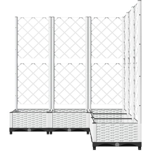  Vrtna sadilica s re&amp;scaron;etkom bijela 120 x 120 x 121,5 cm PP Slike