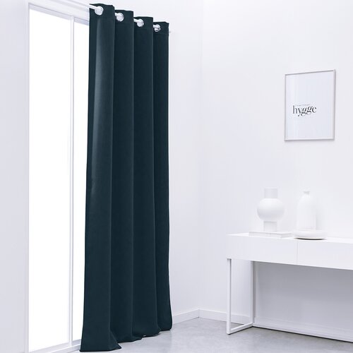 Today Zavese, žaluzije Rideau Occultant 140/240 Polyester Essential Paon Modra Slike