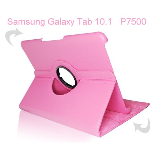  Vrtljivi ovitek / etui / zaščita za Samsung Galaxy Tab 10.1 P7500 - roza Cene