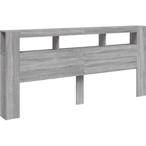  LED uzglavlje boja hrasta 220x18,5x103,5 cm konstruirano drvo Slike